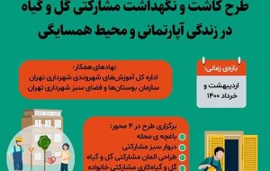 اینفوگرافی کاشت و نگهداشت مشارکتی گل و گیاه
