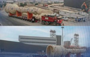 دو برج واحد PDH وارد سایت پروژه شدند