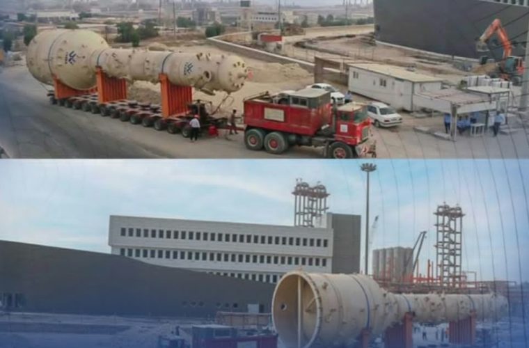 دو برج واحد PDH وارد سایت پروژه شدند